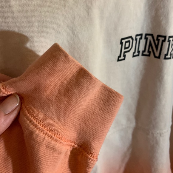 Coral/ bright peach and white ombré jersey tee - Picture 3 of 6